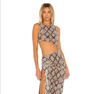 Agua Bendita revolve Massai slit maxi dress swim cover up